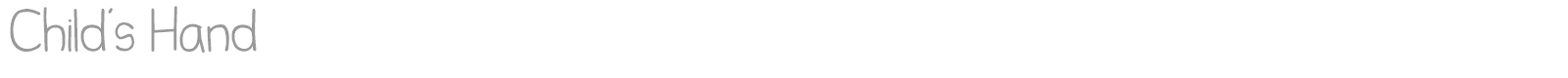 Child's Hand font preview